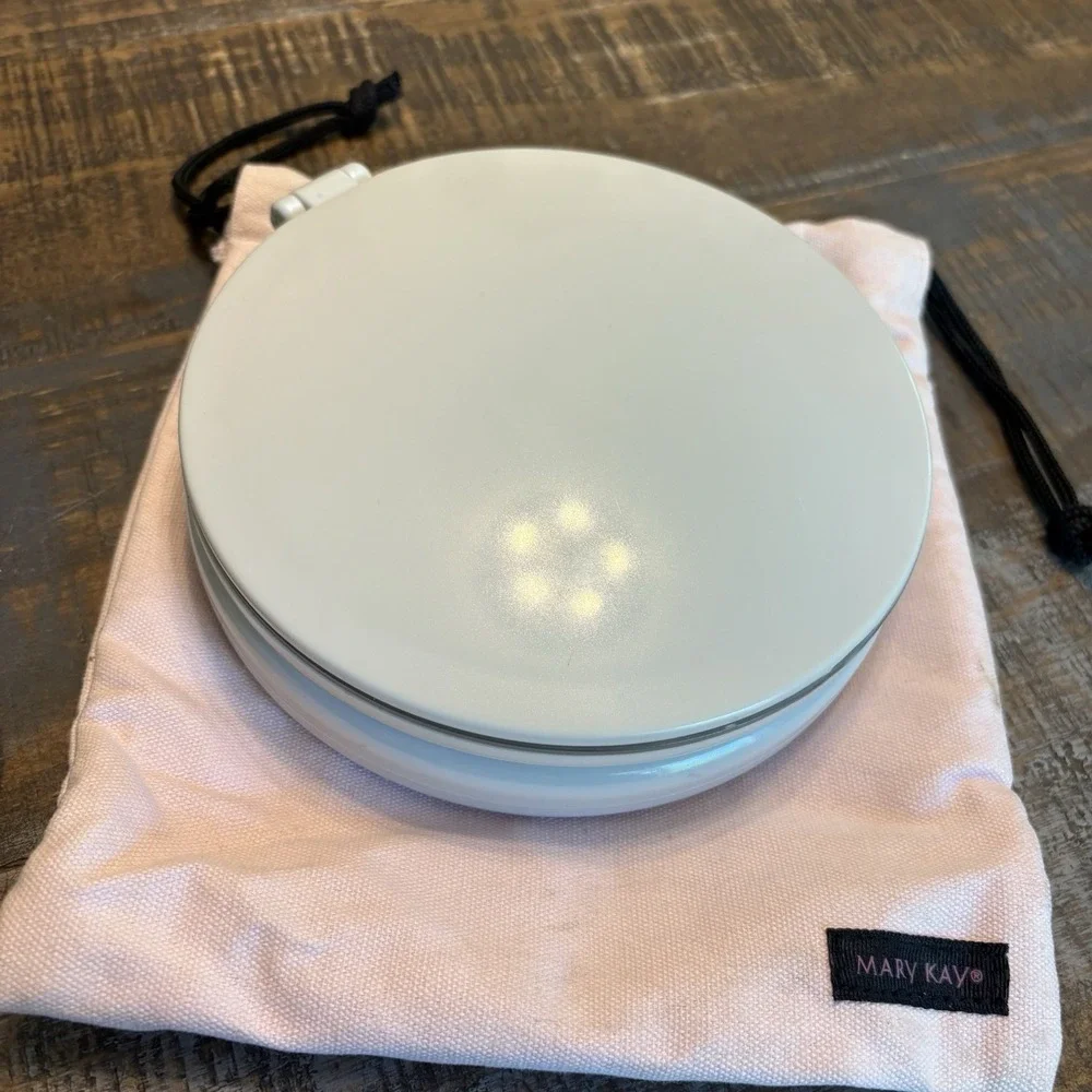Vintage Mary Kay Double Make Up Mirror Lighted Magnified Folding Plus Bag